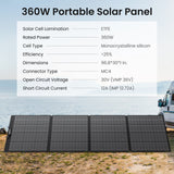 OUPES 360W Portable Solar Panel
