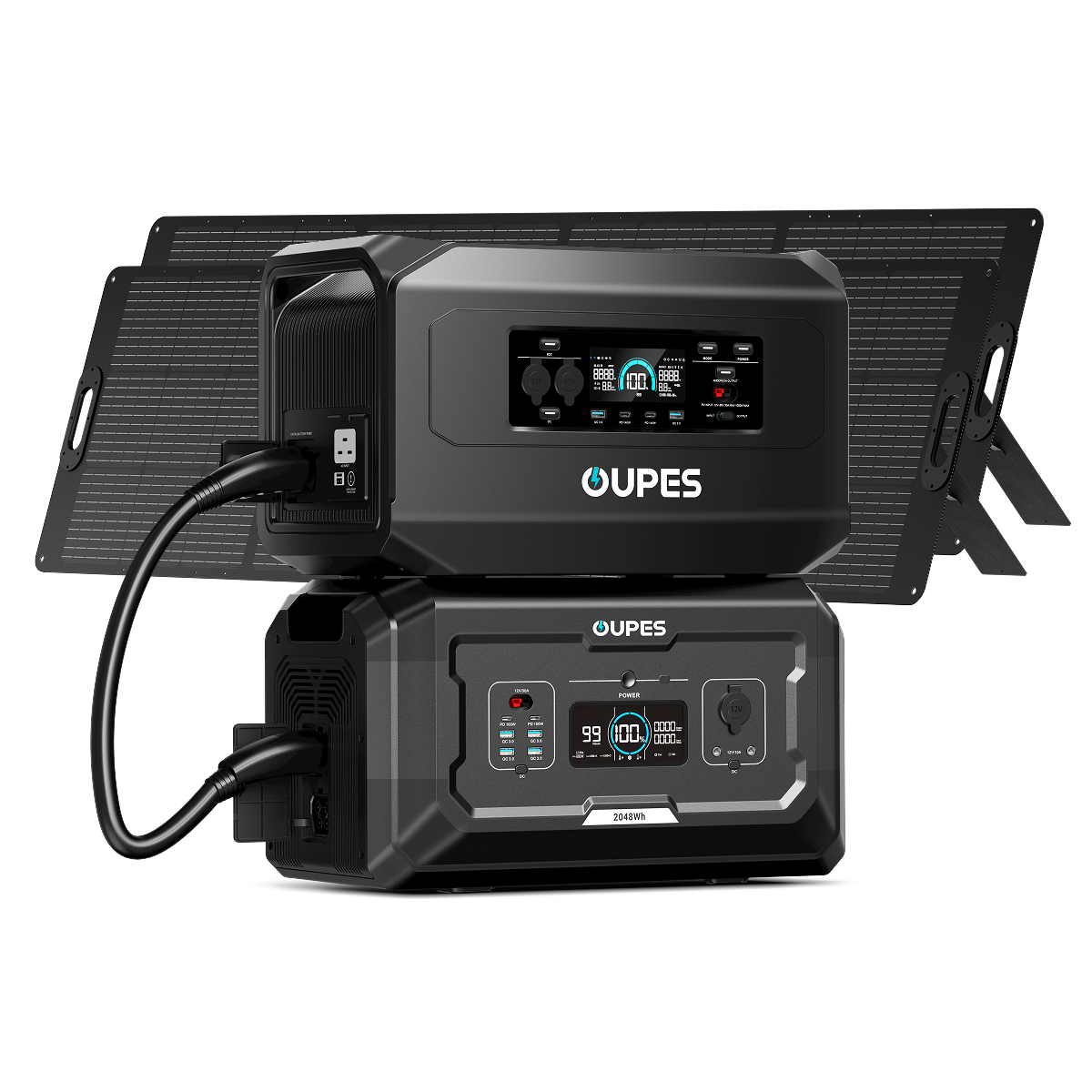 Mega 2 Pro + B2 Extra Battery  + 2*240W Solar Panel  | Solar Generator Kit