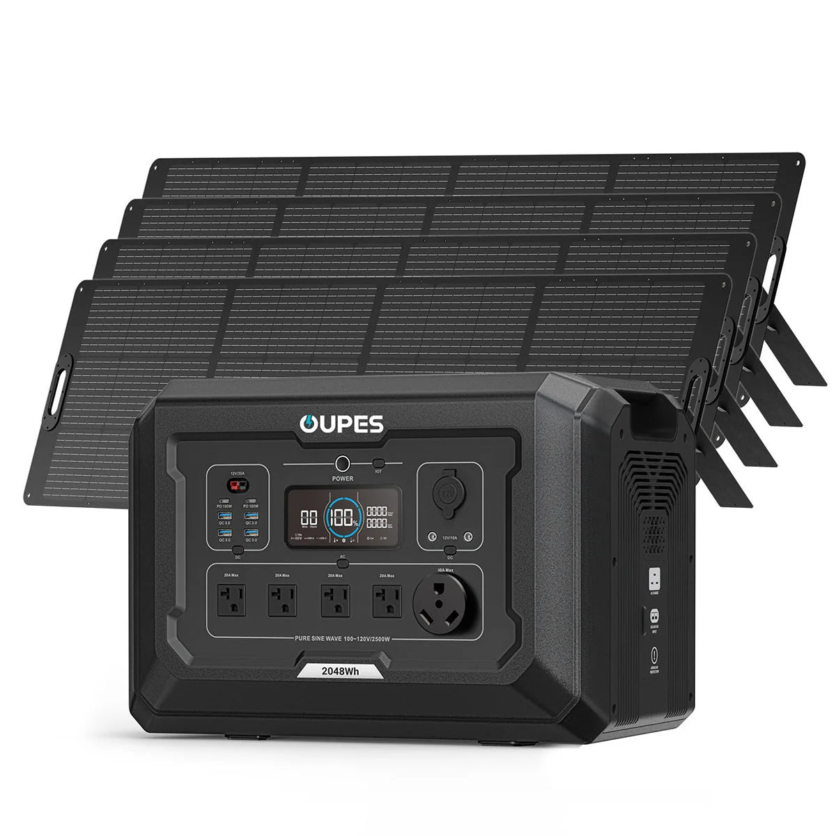 Mega 2 + 4*240W Solar Panel | Solar Generator Kit